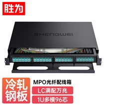 MPO-MTP光纖配線箱 96芯LC多模滿配 勝為萬兆OM3高密度光纖續接盤配線架熔接分線箱 MDF-201M-96L?