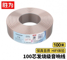 勝為發燒級音箱線 2*100芯音響線喇叭線音頻線 100米功放車載線 非屏蔽 AEC-1100