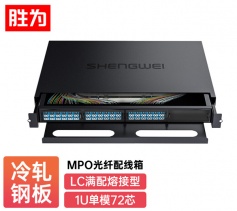 MPO-MTP配線箱 72芯LC單模 滿配光纖配線箱高密度模塊化光纖續接盤配線架熔接分線箱 MDF-201S-72L