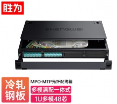 MPO-MTP配線箱48芯LC多模滿配 萬兆OM3高密度光纖續接盤配線架熔接分線箱 MDF-101M-48L