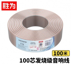 發燒級純銅音箱線 2*100芯音響線喇叭線音頻線 100米 勝為 AEC-1100