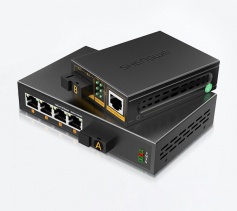 1光4電千兆單模單纖 一對裝 勝為SC口光纖收發器 20KM BGH104GX